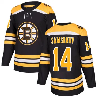 Black Men's Sergei Samsonov Authentic Boston Bruins Home Jersey