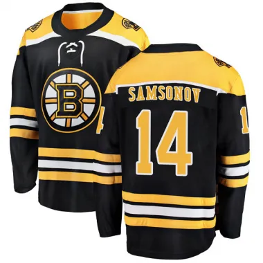 Black Men's Sergei Samsonov Breakaway Boston Bruins Home Jersey