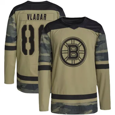Camo Men's Daniel Vladar Authentic Boston Bruins Military Appreciation Practice Jersey