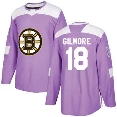 Purple Men's Happy Gilmore Authentic Boston Bruins Fights Cancer Practice Jersey