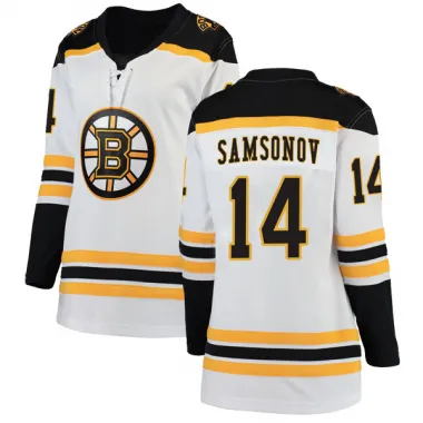 White Women's Sergei Samsonov Breakaway Boston Bruins Away Jersey